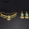 Stage Wear 2/3pcs Set Belly Dancing Accessories Women Dance Necklace Earrings Gold Silver Accessory Wholesale