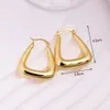 Charm 5 Pairs Trend Smooth Geometric Chunky Metal Hoop Earrings for Women Girl Gold Color Fashion Classic Ear Buckle Piercing Jewelry 231207