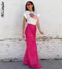 Jeans femininos lantejoulas calça reta bling calça em sólido rosa cintura alta festa roupas noite moda streetwear preto 231208
