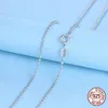 Kedjor REAL 925 Sterling Silver 1mm/ 1,5 mm/ 2mm Ball Beads Chain Halsband Fit Pendant S925 Fina smycken för kvinnliga män