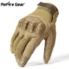 Refire Gear Tactical Combat Army Gloves Men Winter Full Finger Paintball Bicycle Mittens Shell Protect Knuckles Military Gloves 20304w