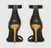 Letni luksusowe sandały Uma buty cielę skórzana naga czarna kostka Pasku sztyletowe pięta logo ubiór imprezowy gladiator gladiator sandalias eu35-42