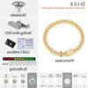 أساور سحر 8MM-25mm تمريرة اختبار الماس 925 الفضة الاسترليني الكاملة VVS Moissanite Iced Out Cuban Link Anklet Bangle Bangelet for Men Xuma