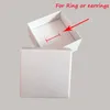 Envoltório de presente 24 pcs 5x5x3cm branco jewery organizador caixa de alta qualidade papel brincos armazenamento pequeno anel para jóias 5 cores