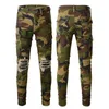 Herr jeans designer jeans 536 high street trendiga märke multi pocket lapp camo perforerad elastisk smal passform pants pu5t