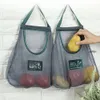 Filet de rangement de fruits et légumes de cuisine, sac en filet suspendu réutilisable, sac de rangement Portable pour gingembre, ail, pommes de terre et oignons