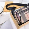 Classic Check Stripes Nylon Canvas TB Camera Bag Luxo Mulheres Mens Embreagem Sacos Cruz Corpo Sacos De Ombro Totes Bolsa Viagem Sling Envelope Ao Ar Livre Designer Bags