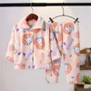 Pyjama Herfst Winter Baby Jongen Meisje Kleding Pyjama Set Dikke Flanel Fleece Peuter Kind Warme Cartoon Nachtkleding Kinderen Thuis pak 231207