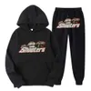 2023 Mens Hoodie Trapstar Tracksuit Rainbow Hoodedembroidery Plush Letter Decoration Thick Men and Women Sportswear Suit Zipper Trousers 68s