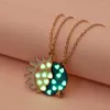 Pendant Necklaces 2pcs/Set Luminous Enamel Moon Sun BFF Friend Forever Jewelry Magnetic Children Necklace