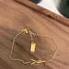 Sierlijke designer armband heren luxe letter liefde armbanden metaal niet gemakkelijk te vervagen mini hanger vergulde gouden armband sieraden ontwerper fo Eujh