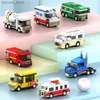 Blocks 8/1PCS City Series Building Blocks School Bus Camper Model Truck Ambulance Brick Children Educational Assembly Toy Gift with box R231208