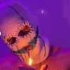 Czapki czaszki czaszki upiornie czapka z dzianiny Halloween przerażające zęby rabus Grimace Balaklava Cosplay Party Hats 231208