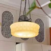 Lampy wiszące nordyckie białe szklane lampę restauracyjną sypialnię wiszące oprawy oświetleniowe E27