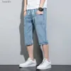 Jeans da uomo nuovi jeans estivi da uomo denim corti jeans da uomo moda streetwear hip hop lunghi 3/4 pantaloncini cargo capri berda masculina ropa hombreL231208