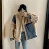 Women's Jackets Winter Lamb Fleece Pure Cotton Denim Quality Large Plush Coat For Women