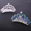 Hair Clips 16-Teeth Girl's Comb With Hypo-allergenic Alloy Crown Shape For Birthday Stage Party Shows Dress Up