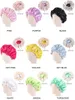 Baby Satin Double Deck Night Cap Barn Eastic Justerable Shower Caps Kids Bonnet Hair Hat DD501