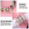 Hair Rubber Bands Crystal Hair Ties Boho Elastic Hair Scrunchies Pearl Hair Ropes Bead Ponytail Holders Hair Accessories For Women and Girls 231208