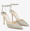 24S Summer Luxury Brands Saeda Sandals Shoes Crystal Strappy High Heels Party Wedding Dress Lady Gladiator Sandalias Nude Black EU35-44