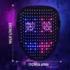 Party Masks Halloween LED Mask Gesture Light Face changing Induction Performance Atmosphere Props 231207