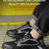 Säkerhetsskor Mens arbetssäkerhetsstövlar icke-halkpunkterna Botten Fashion Safety Shoes Waterproof Steel Toe Shoe 231207