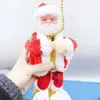 Christmas Toy Supplies Santa Claus on Rope Repeated Climbing Electric Santa Plush Doll Toy with Music Christmas Tree Decoration Give Kids Toy Xmas Gift 231208