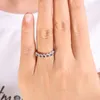 Bröllopsringar AEAW 10K Vitt guldlaboratorium Sapphire 0,21CT 0,15CT RING FÖR KVINNA HANDMADE ENGAGEGE BRIDE JUBILITAL Gift Fina smycken 231208