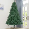 Fleurs décoratives arbre de noël artificiel, épicéa naturel, sapin en PVC, support en métal pliable de 7,5 pieds, vert non éclairé