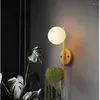 Wall Lamp Home Decor Led Fixture Lighting Glass Ball Nordic Creative Sconce For Bedroom Living Room Plant Kids Luminaire Bedside