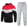 Män kostymer mode tröjorshirts mens spårdräkt huvjacka pullover långärmad hoodies sport tröja gym utomhus hoody last byxor casual mäns spårdräkter