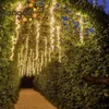 Juldekorationer 4x2,5 m anslutningsbar LED RACIMOS Bröllopsträngbelysning Jul fairy Led Garland Outdoor For Garden Party Tree Patio Decor 231207