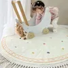 Tappeti Tappeto rotondo soffice per soggiorno con nappe Tappeti bianchi per camera da letto per bambini Tappetino per bambini in peluche Tappetino morbido per bambini 231207