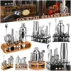 Bar Ferramentas 625 Pcs Boston Cocktail Shaker Set Mixer Bartender Kit Home Party Vinho Martini Bebida Aço Inoxidável 230829 Drop Delivery Dhppf