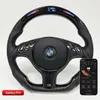 Volant 100% en Fiber de carbone pour BMW série 3 E46 LED, style de voiture performant