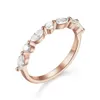 Bröllopsringar Kuololit Bubble Ring 14k 10K 585 Rose Gold for Women Marquise Ring Matching Band Engagement för festhalvstorlek Fina 231208