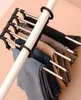 Laundry Bags 5Layer Stainless Steel SShaped Folding Pants Rack Clothes Storage Multifunctional Magic Hanger3918088