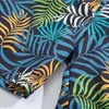 Pantaloncini da uomo Pantaloni da spiaggia estivi da uomo Pantaloncini da uomo con stampa foglie Hawaii Slip da fitness per ragazzi ad asciugatura rapida