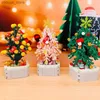 Blocchi Nuovi blocchi di costruzione dell'albero di Natale Carillon con luci Ornamenti di Natale Assemblaggio regalo Piccole particelle per ragazze Giocattoli regalo R231208