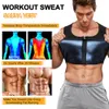 Men Sauna Suit Waist Trainer Polymer Vest Heat Trapping Sweat Body Shaper For Weight Loss Workout Fiess Tank Top Zipper Corset