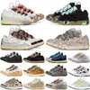 Ontwerper Lavin Mesh Geweven Veterschoenen Stijl Jaren '90 Buitengewone Sneaker Reliëf Lederen Curb Sneakers Heren Dames In Nappa Kalfsleer Schoen Rubberen Platformzool