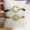 Black Red Cross Heart Butterfly Woven Thread Rope Lucky Bracelet Women Men Charms Jewelry Lovers' Best Gift Friendship Bangles