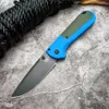 NY BM 430 Redoubt folding Knife 3.55 '' CPM-D2 Grafit svart vanligt bladgrå och blå GRIVORY HANDLAR 430BK Folding Pocket Knife BM535 BM560 BM15080 BM533 BM15031