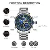 Relógios de pulso Naviforce moda homens relógio de luxo marca esporte relógio para homens cronógrafo quartzo relógio de pulso militar à prova d 'água relógio de banda de aço 231207
