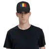 Casquettes de baseball Drapeau personnalisé de la Roumanie Casquette de baseball Hommes Femmes Chapeau de camionneur respirant Streetwear