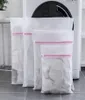 3 Storlek Polyester Mesh Tvättväska Underkläder Sock Sox Dragkedja Tvättmaskin Netväska Pouch Clothes Bh underkläder Protector Väskor YL014939098