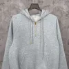 Sweat à capuche épais en velours gris, lumière de luxe, CEL Home, fermeture éclair dorée, nouvelle collection 2023