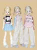 Accessoires de poupée BJD vêtements de poupée accessoires salopette T-shirt pantalon pour 1/6 1/5 1/4 poupées jupe pantalon Grils et garçons bricolage cadeau 231208