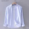 Men's T-Shirts Italy style Suehaiwe's brand shirts men long sle black shirt for men casual fashion stand collar solid top men camisa chemise L231208