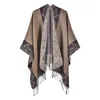 Sjaals Dames Reizen Geruite Sjaal Wraps Open Damestruien en jassen Vest Oversized voor dames Dierenprint Kimono